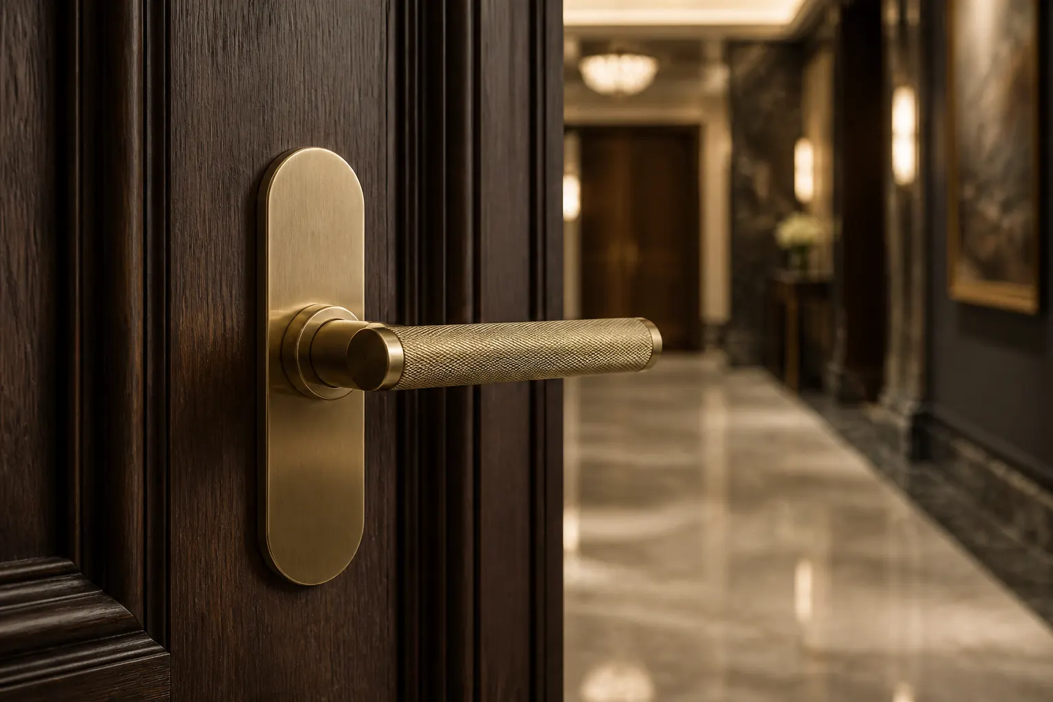 Champagne brass architectural detail