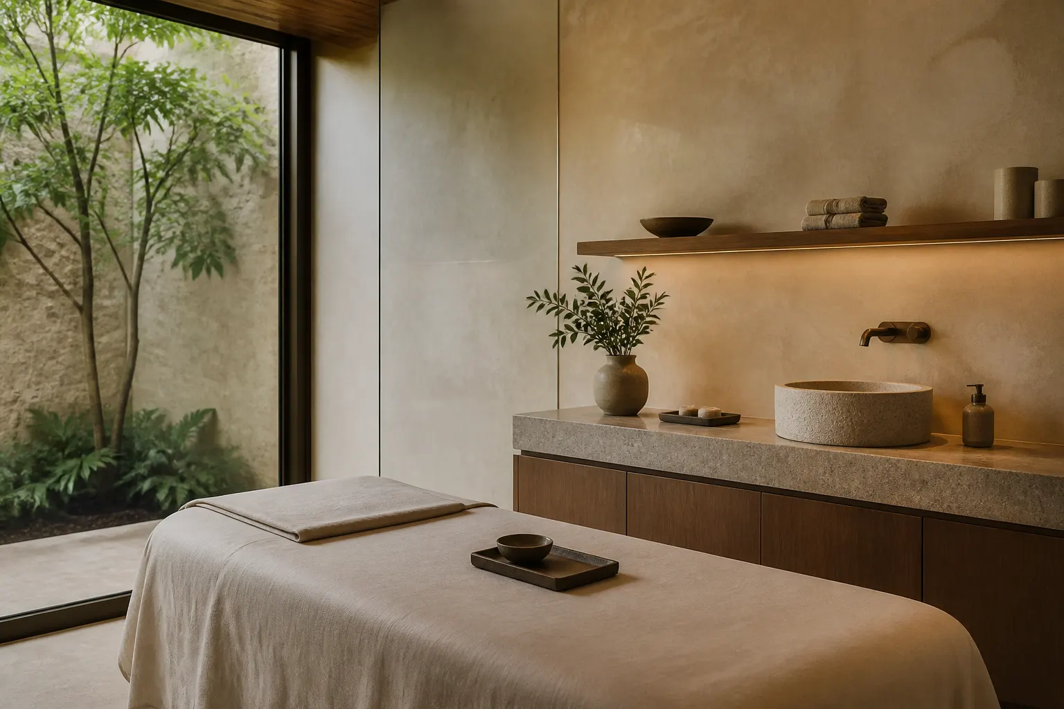 Spa treatment room